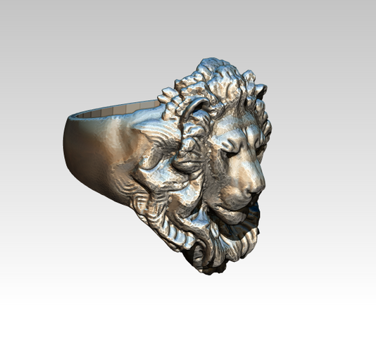 Lion King Detailed model ring (RP jewelry) 3D Print 370544