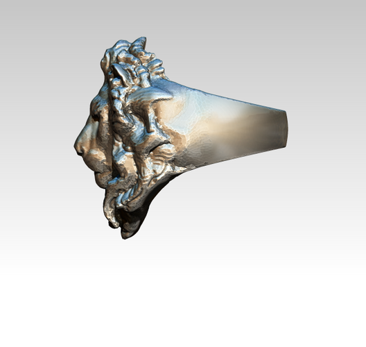 Lion King Detailed model ring (RP jewelry) 3D Print 370545