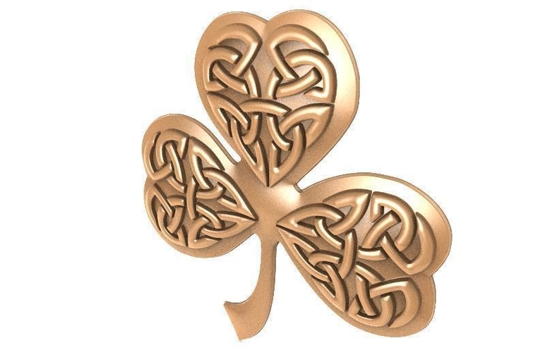 Celtic clover ornament CNC 3D Print 370694