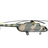 Mi-8 Russian Military Helicopter Free low-poly 3D model - Thumbnail 1