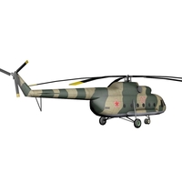 Mi-8 Russian Military Helicopter Free low-poly 3D model - Thumbnail 2