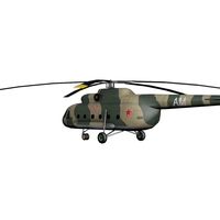 Mi-8 Russian Military Helicopter Free low-poly 3D model - Thumbnail 4