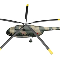 Mi-8 Russian Military Helicopter Free low-poly 3D model - Thumbnail 5