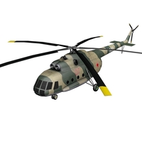 Small Mi-8 Russian Military Helicopter Free low-poly 3D model 3D Printing 370832