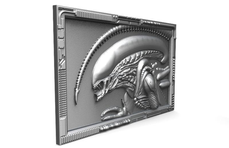 ​Alien bas-relief CNC 3D Print 370886