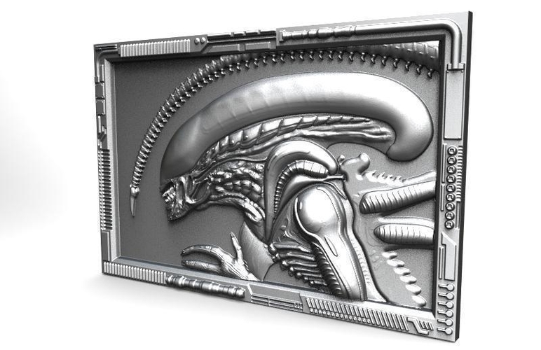 ​Alien bas-relief CNC 3D Print 370887