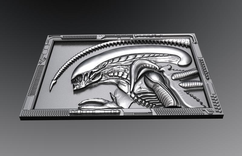 ​Alien bas-relief CNC 3D Print 370888