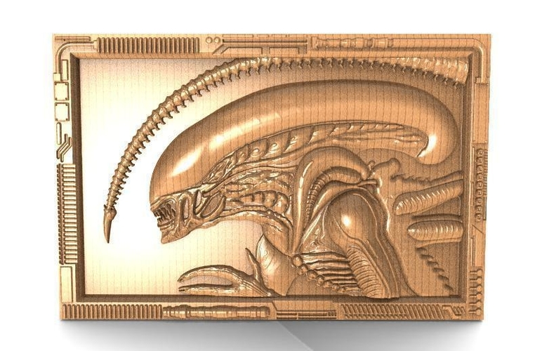 ​Alien bas-relief CNC 3D Print 370889