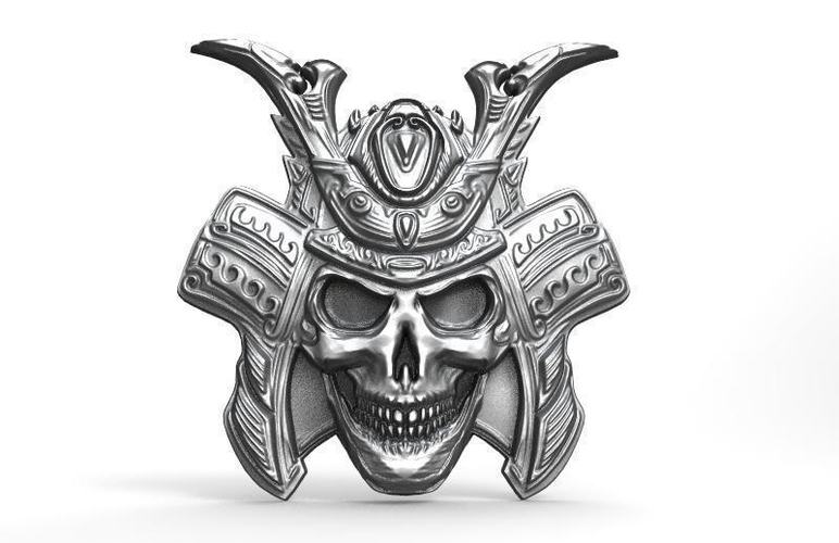 ​Samurai skull pendant 3D Print 370932