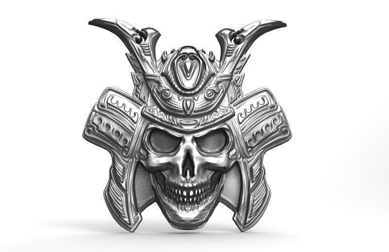 ​Samurai skull pendant