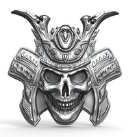 Small ​Samurai skull pendant 3D Printing 370932