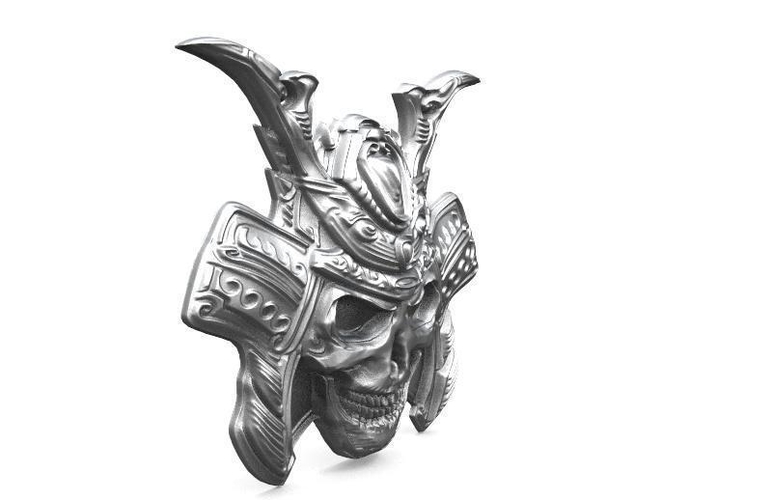 ​Samurai skull pendant 3D Print 370933