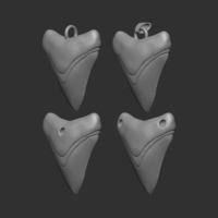 Megalodon tooth necklace pendant (4 variations) - Thumbnail 3