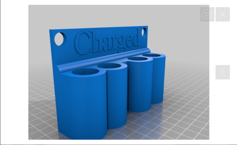 Wall Mounted 18650 Battery Holster