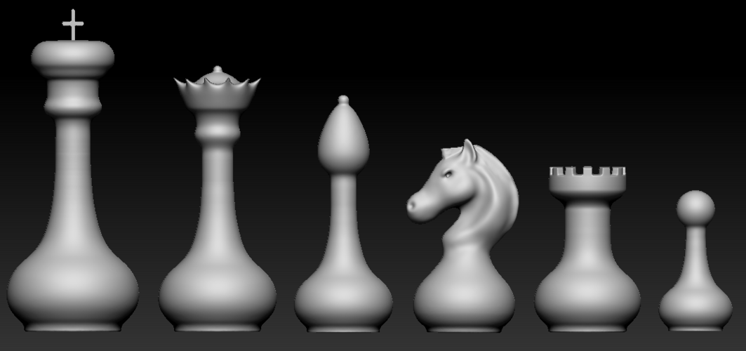 Chess models set 3D Print 371124