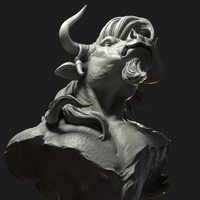 3D Minotaur Print Ready - Thumbnail 4