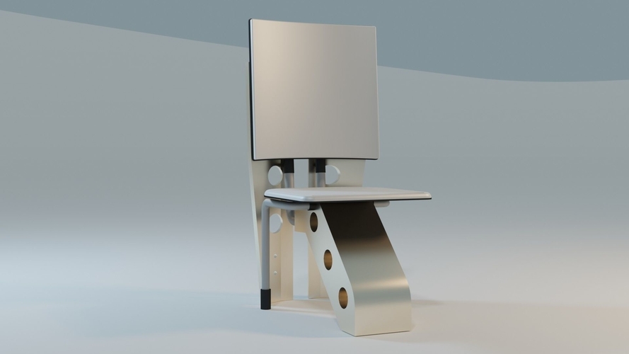 Futuristic table and chair
