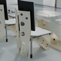 Futuristic table and chair - Thumbnail 4