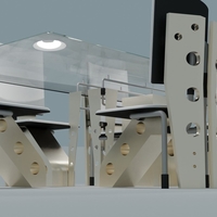 Futuristic table and chair - Thumbnail 14