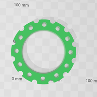Small 70mm pcd wheel spacer 3D Printing 371362