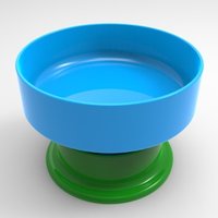 Small anti ant dog bowl/moat/platform 3D Printing 37138