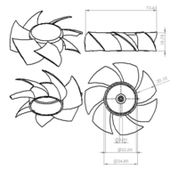 Small pc fan- propeller 3D Printing 371458