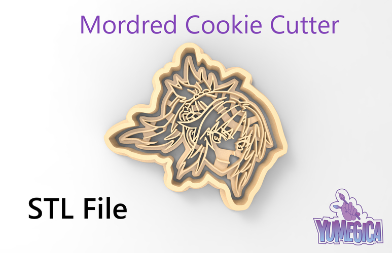Mordred from “Fate/Grand Order” Cookie Cutter - STL file 3D Print 371607