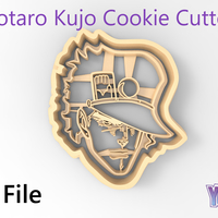 Small Jotaro Kujo from “JoJo's Bizarre Adventure” Cookie Cutter - STL 3D Printing 371610