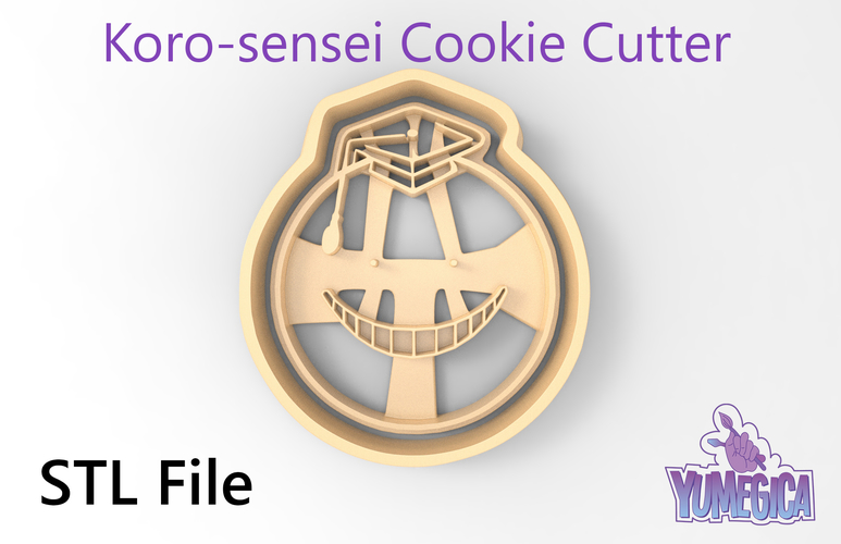 Koro-sensei from “Assassination Classroom” - Cookie Cutter STL 3D Print 371626