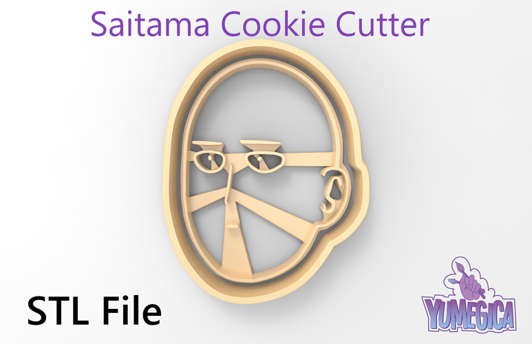Saitama from “One Punch Man” Cookie Cutter - STL file 3D Print 371649