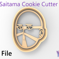 Small Saitama from “One Punch Man” Cookie Cutter - STL file 3D Printing 371649