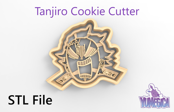 Medium Tanjiro Kamado from "Kimetsu no Yaiba" Cookie Cutter - STL file 3D Printing 371661