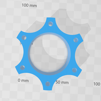 Small star shaped wheel spacer 3D Printing 371772