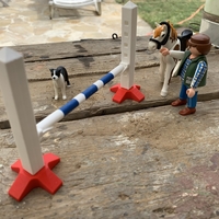 Horse jump 2 / obstacle équestre V2 compatible Playmobil - Thumbnail 3