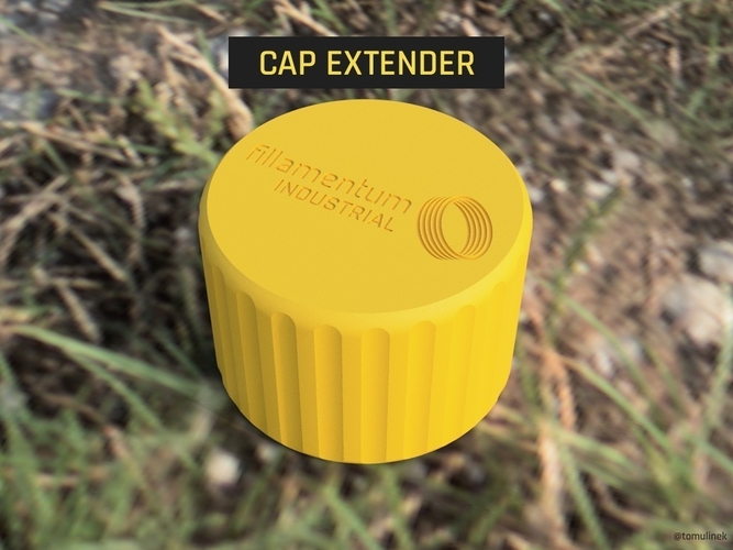 Bidon for Bike Tools + NEW: Cap extender 3D Print 371882