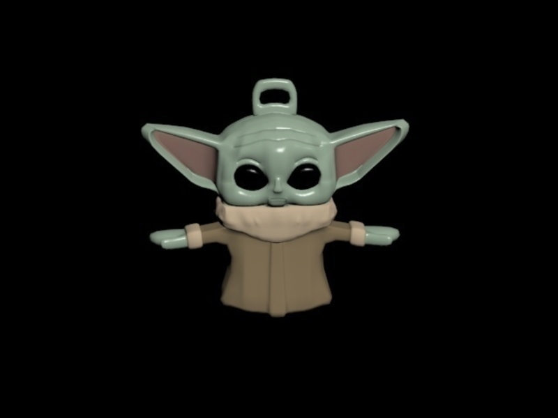 baby yoda keychain