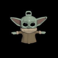 baby yoda keychain - Thumbnail 1