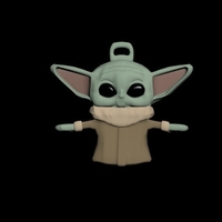 baby yoda keychain - Thumbnail 3