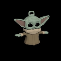 baby yoda keychain - Thumbnail 4