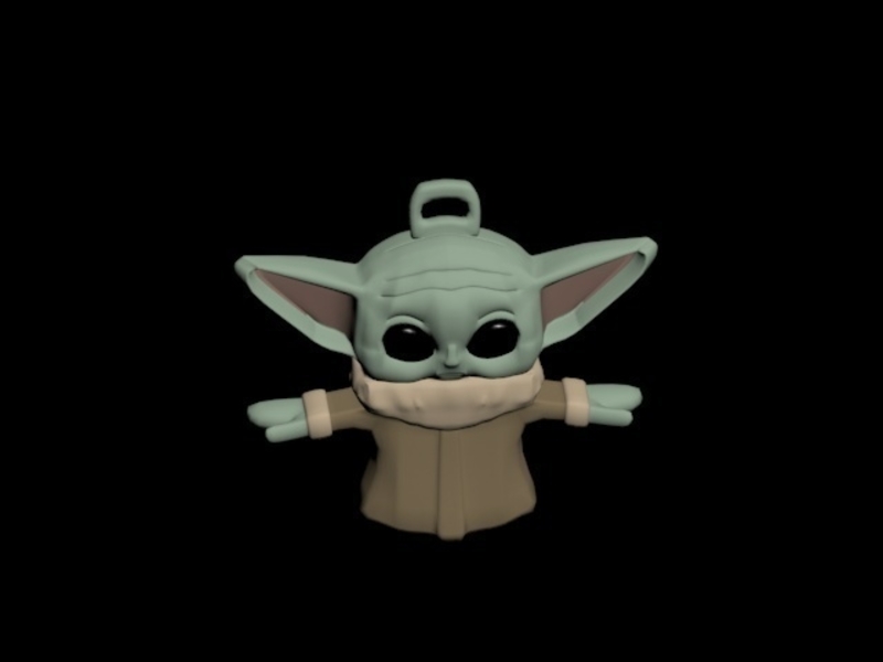 baby yoda keychain