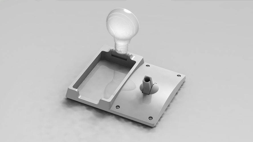 Light bulb concept business card holder 3D Print 372062