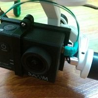 Small Camera holder for SJcam SJ5000 and gimbal Walkera G2d or G-2d 3D Printing 37278