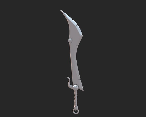 Stylized sword N.3 keyring 3D Print 37343