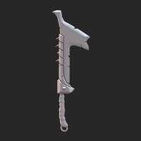 Small Stylized weapon keyring (1) 3D Printing 37348