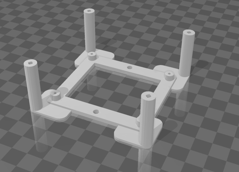 RaspBerry Pi Wall mount with 80mm fan support posts