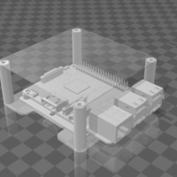 RaspBerry Pi Wall mount with 80mm fan support posts - Thumbnail 2