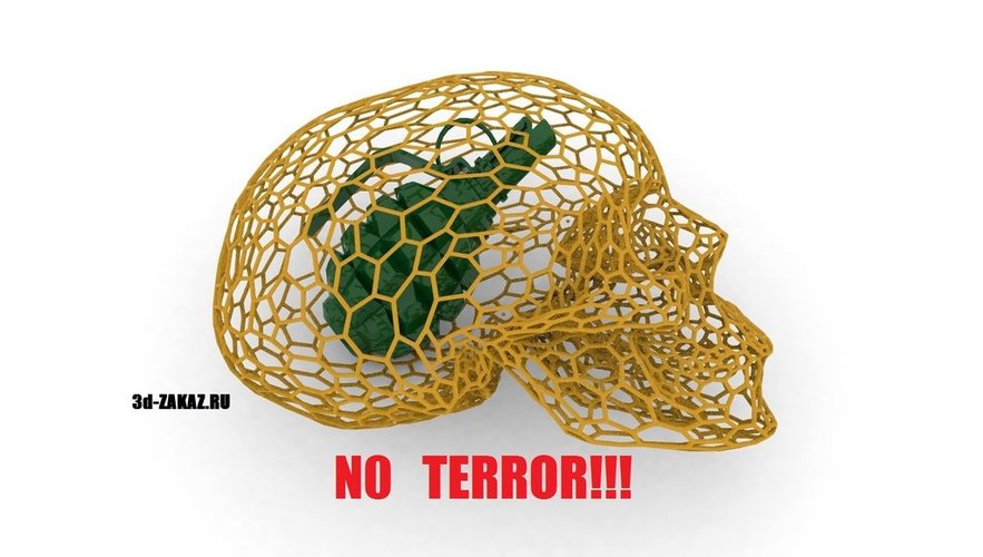 No Terror!!!   style Voronoi 3D Print 37615