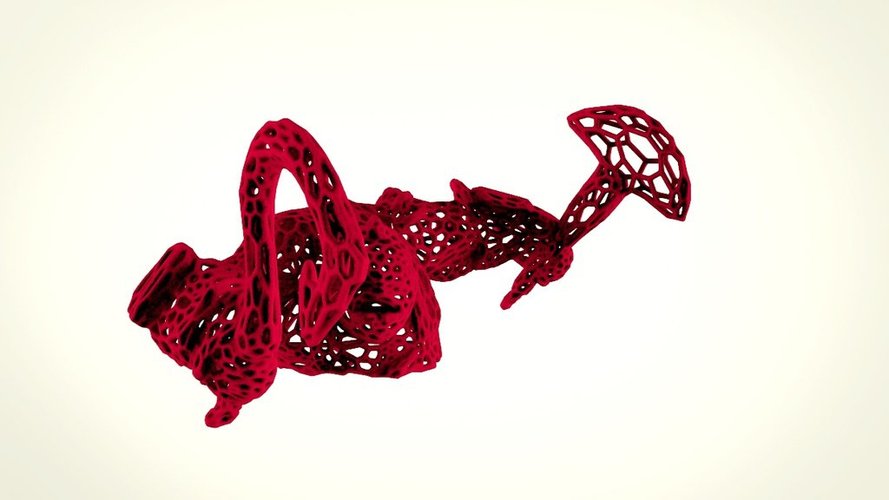 Pudge  DOTA 2  in stile Voronoi 3D Print 37620