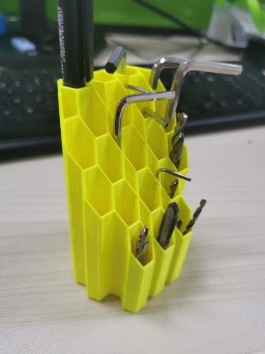 Honeycomb Pen/Tool Holder 3D Print 376250