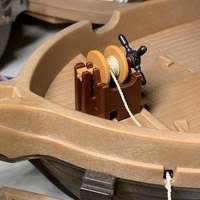 bateau pirate playmobil support ancre / anchor pulley - Thumbnail 3